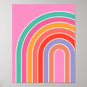 Poster Arco-íris Rosa