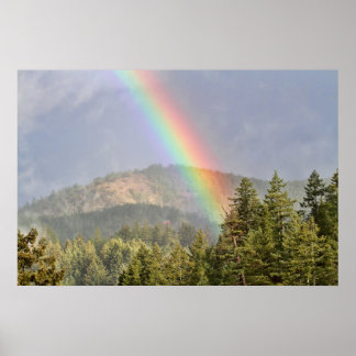 Pôster Arco-íris sobre as montanhas