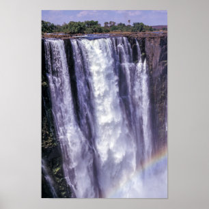 Poster Arco-íris sobre Cataratas Victoria - Zimbábue, Áfr