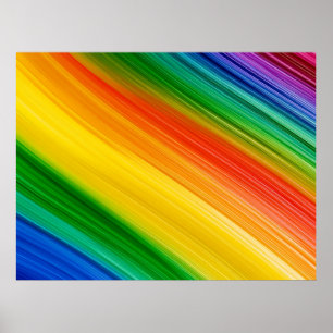 Poster Arco-íris Vibrante de Cores