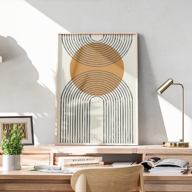 Poster Arco mínimo do meio século com círculo (Criador carregado)