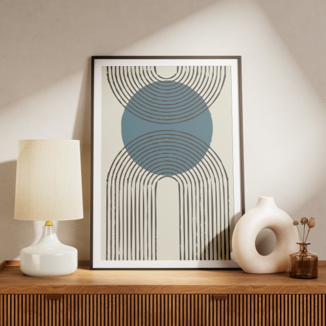 Poster Arco mínimo do meio século com círculo (Criador carregado)