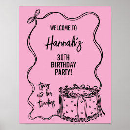 Poster Arco Negra Amarrando Seu Sinal De aniversário de 3