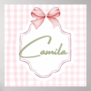 Poster Arco Personalizado de Camila Baby Girl &Gingham