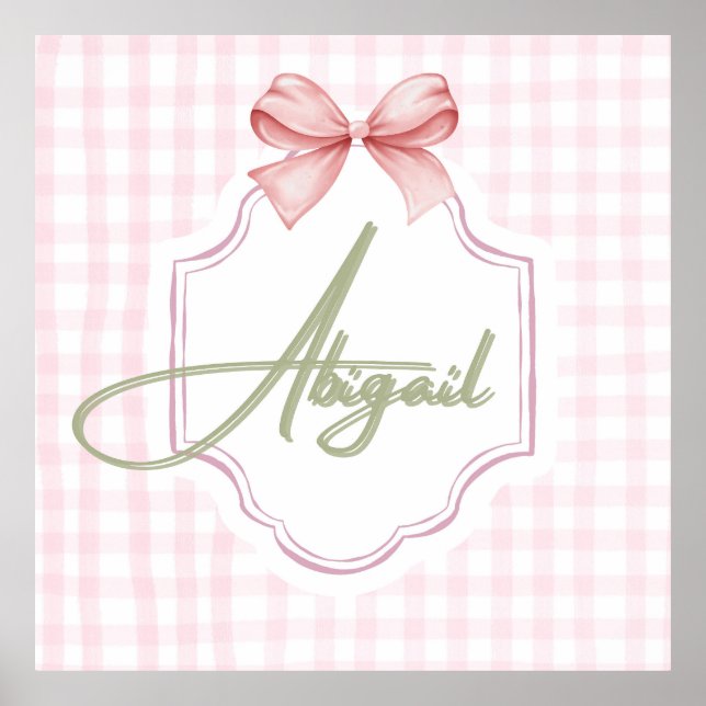 Poster Arco Personalizado de Enfermeira Abigail Baby Girl (Frente)