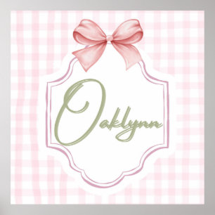 Poster Arco Personalizado de Nursário de Oaklynn Baby Gir