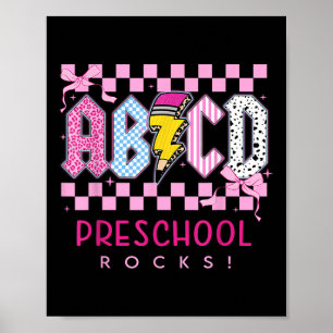 Poster Arco Rosa Preparado Abcd Pré-Escola Rochas Lápis R