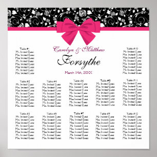 Pôster Arco Rosa Preto e Branco