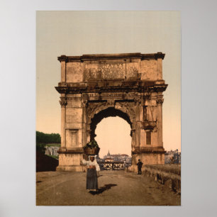 Pôster Arco triunfal de Titus, Roma, Lazio Italia