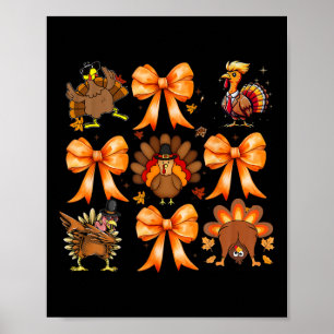 Poster Arcos Coquette Ação de Graças Turquia Natal Turqui