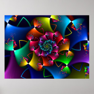 Poster Arcos de Arco-íris Fractal