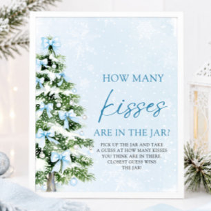 Poster Arcos de Natal Adivinhe Quantos Beijos Chás de Beb