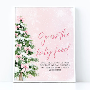 Poster Arcos de Natal Adivinhem o Chá de fraldas da Comid