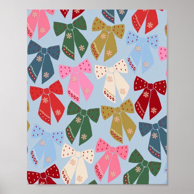 Poster Arcos de Natal Azul (Frente)