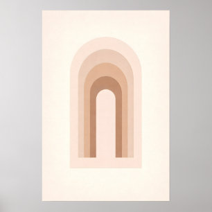 Poster Arcos Neutros Abstratos Boho Minimalistas Modernos