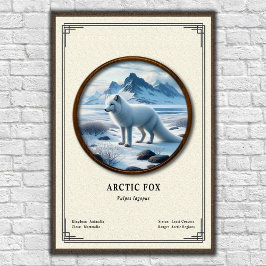 Poster Arctic Fox Zoology Series