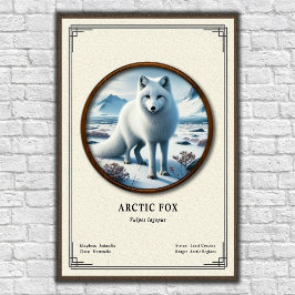 Poster Arctic Fox Zoology Series