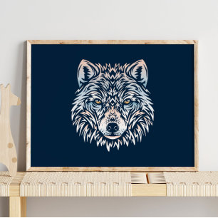 Poster Arctic Wolf   Wolf Winter Wall Print