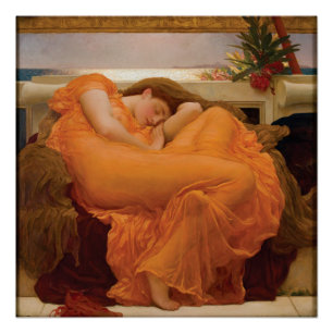 Pôster Ardendo junho Frederic Leighton lustroso