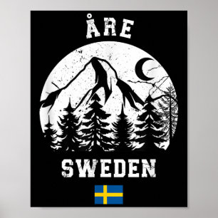 Poster Åre Åreskutan Montanha Suécia Estação de Esqui Alp