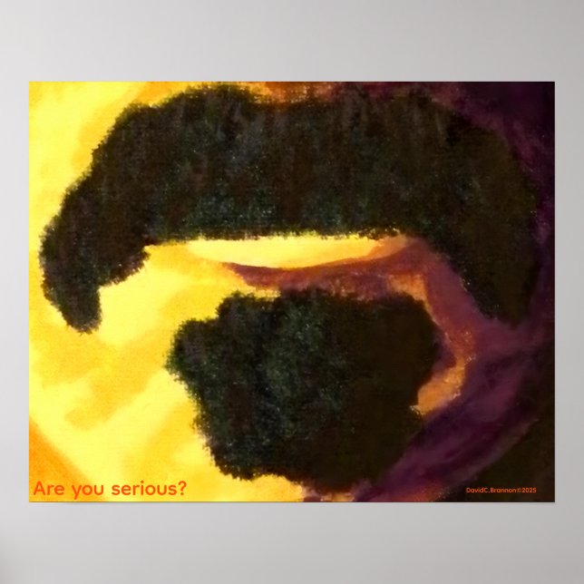 Poster "Are you serious?", Zappa, humor, pop art (Frente)