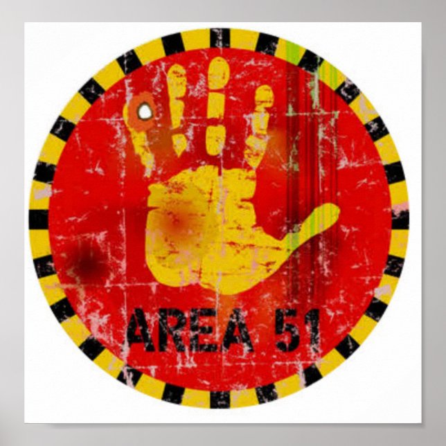 Poster Area51 Sinal retrorreflector (Frente)