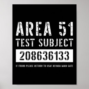 Poster Área 51 - Testes 6133 - Hallowee de rapto de Alien