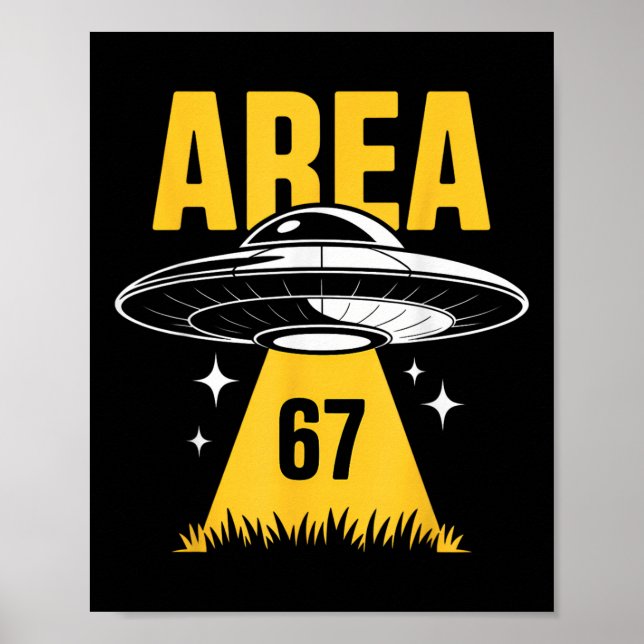 Poster Área 67 Feixe de Luz de Disco Voador Ufo  (Frente)