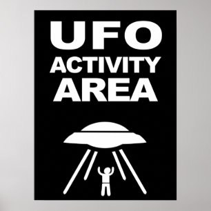 Poster área de atividade OVNI, geeky design