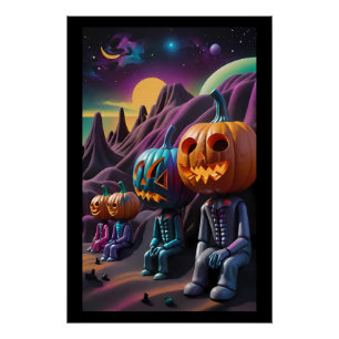 Pôster Área de descanso Família Jack-o-Lantern