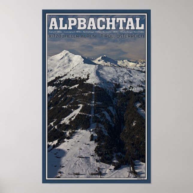 Poster Área de Esqui Alpbach (Frente)