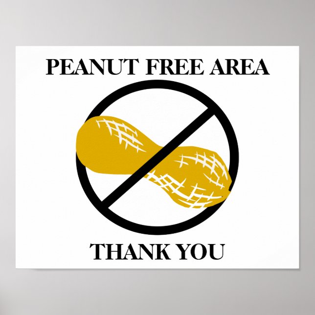 Pôster Área de Indenização de Amendoim Personalizável par (Frente)