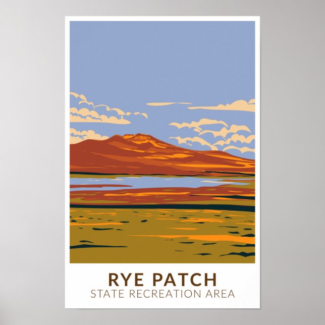 Poster Área de Recreação Estadual Rye Patch Nevada Vintag (Frente)