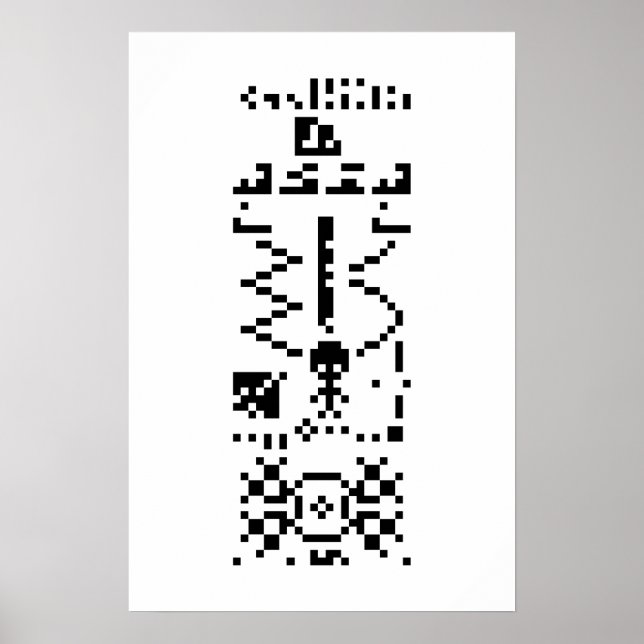 Poster Arecibo Binary Message Reply (Frente)
