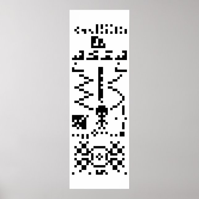 Poster Arecibo Binary Message Reply (Frente)