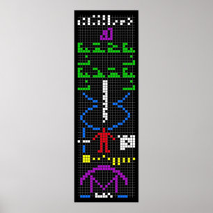 Poster Arecibo message science extraterrestre alienígena