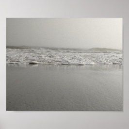 Poster Areia e mar (preto e branco)