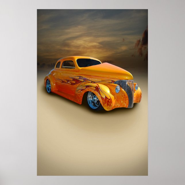 Poster areia e pôr do sol (Frente)