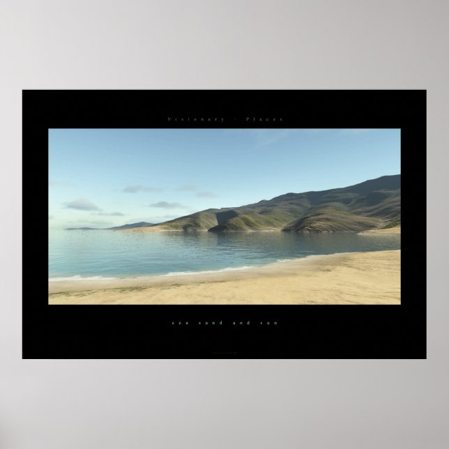 Poster areia marinha e sol (Frente)