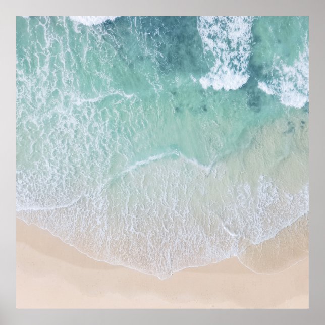 Poster Areia Verde e White Lace Beach e costa (Frente)