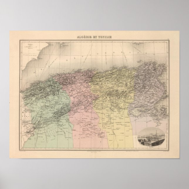 Pôster Argélia e Tunísia (Frente)