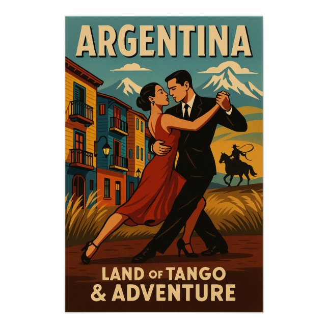 Pôster Argentina - Land Tango & Adventure (Frente)