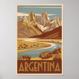 Poster Argentina Viagem Art Vintage