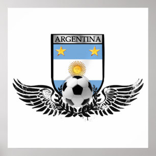 Poster Argentina world champions Winged futbol shield