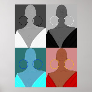 Poster Argolas de muitas faces