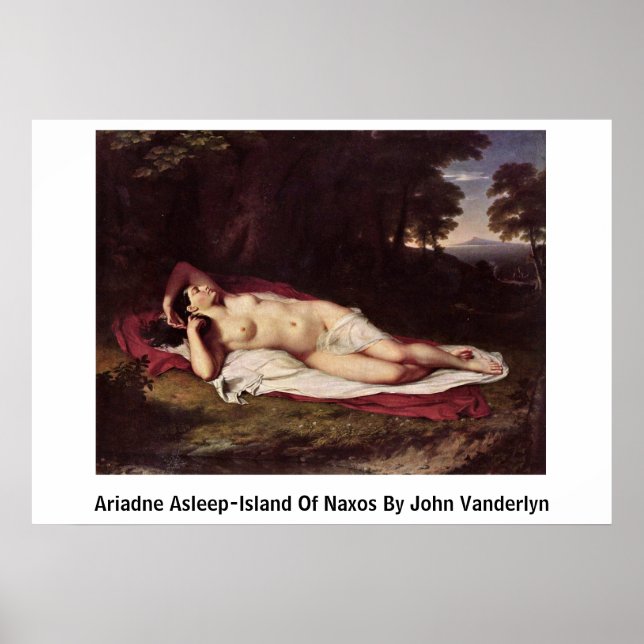 Poster Ariadne Asleep Island Of Naxos, Por John Vanderlyn (Frente)