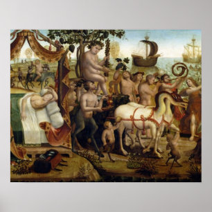 Poster Ariadne em Naxos, da História de Theseus (petróleo