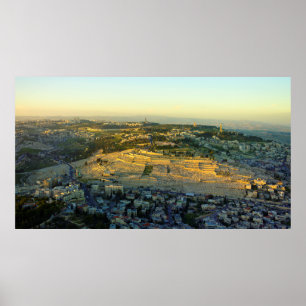 Poster Ariel View do Monte de Olives Jersalem Israel