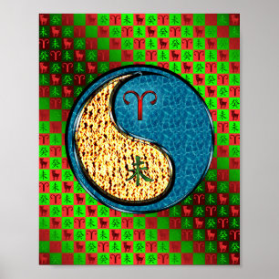 Poster Áries & Água Caprino