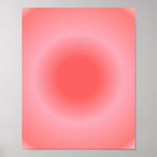 Poster Aries Aura Gradient Zodiac, Gradiente Rosa Vermelh